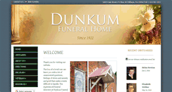 Desktop Screenshot of dunkumfuneralhome.com