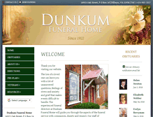 Tablet Screenshot of dunkumfuneralhome.com
